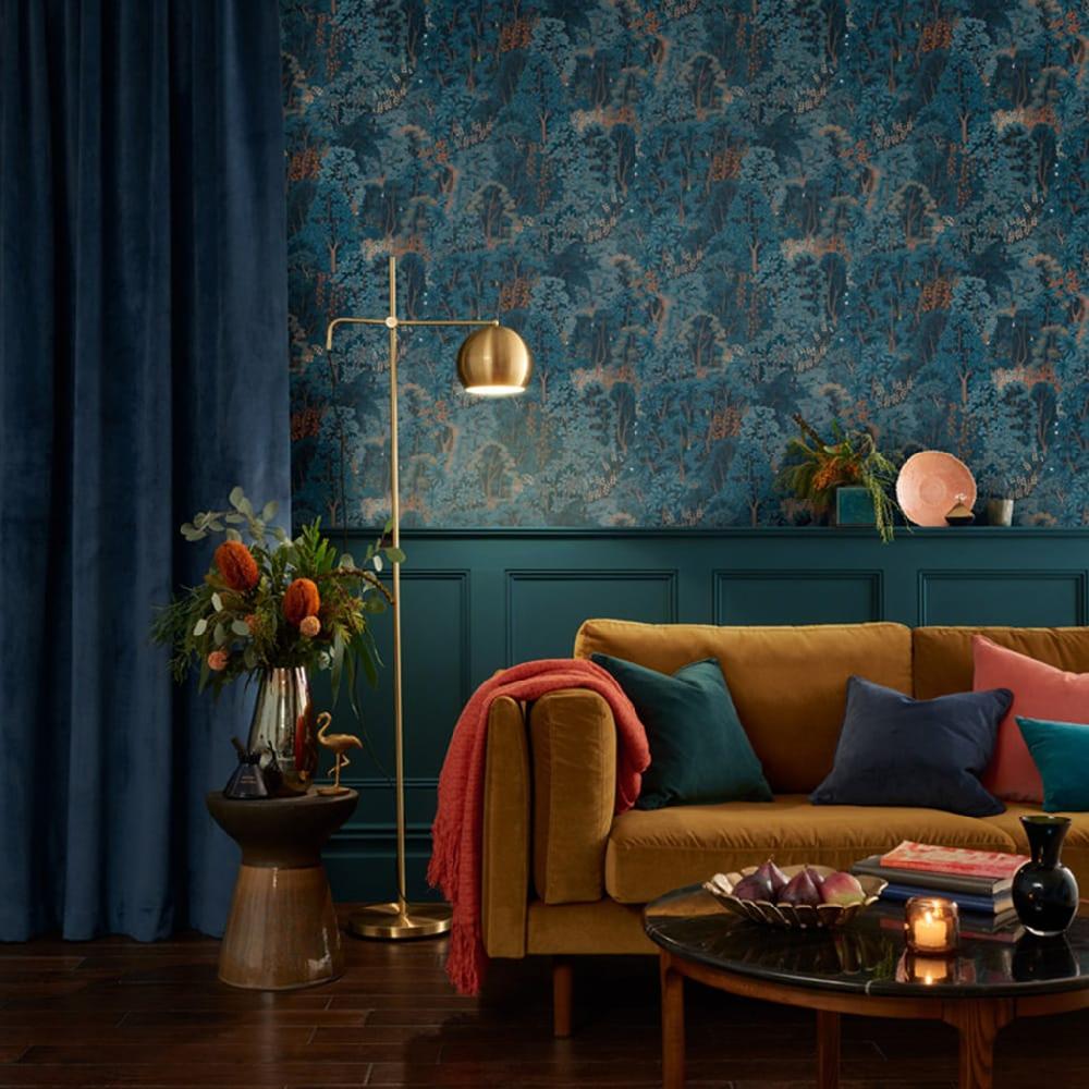graham & brown New Eden Navy Wallpaper