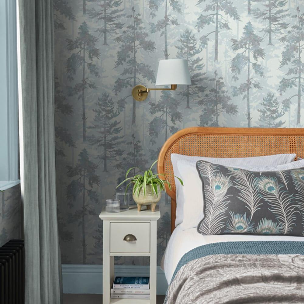 graham & brown Norse Forest Blue Wallpaper