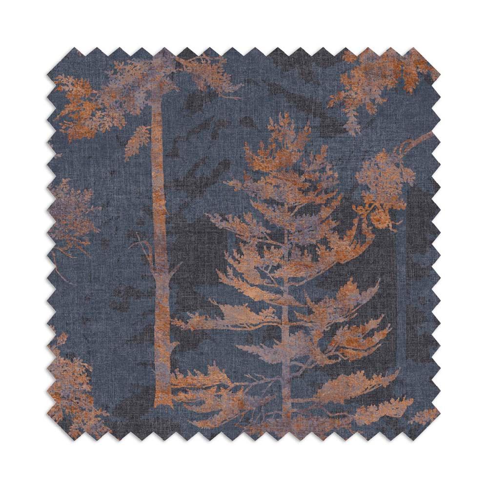 Graham & Brown Norse Forest Navy & Bark Curtains