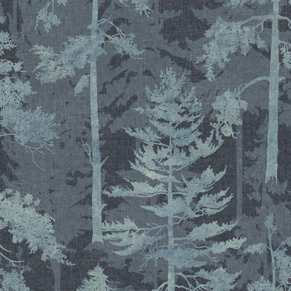 Graham & Brown Norse Forest Navy Wallpaper