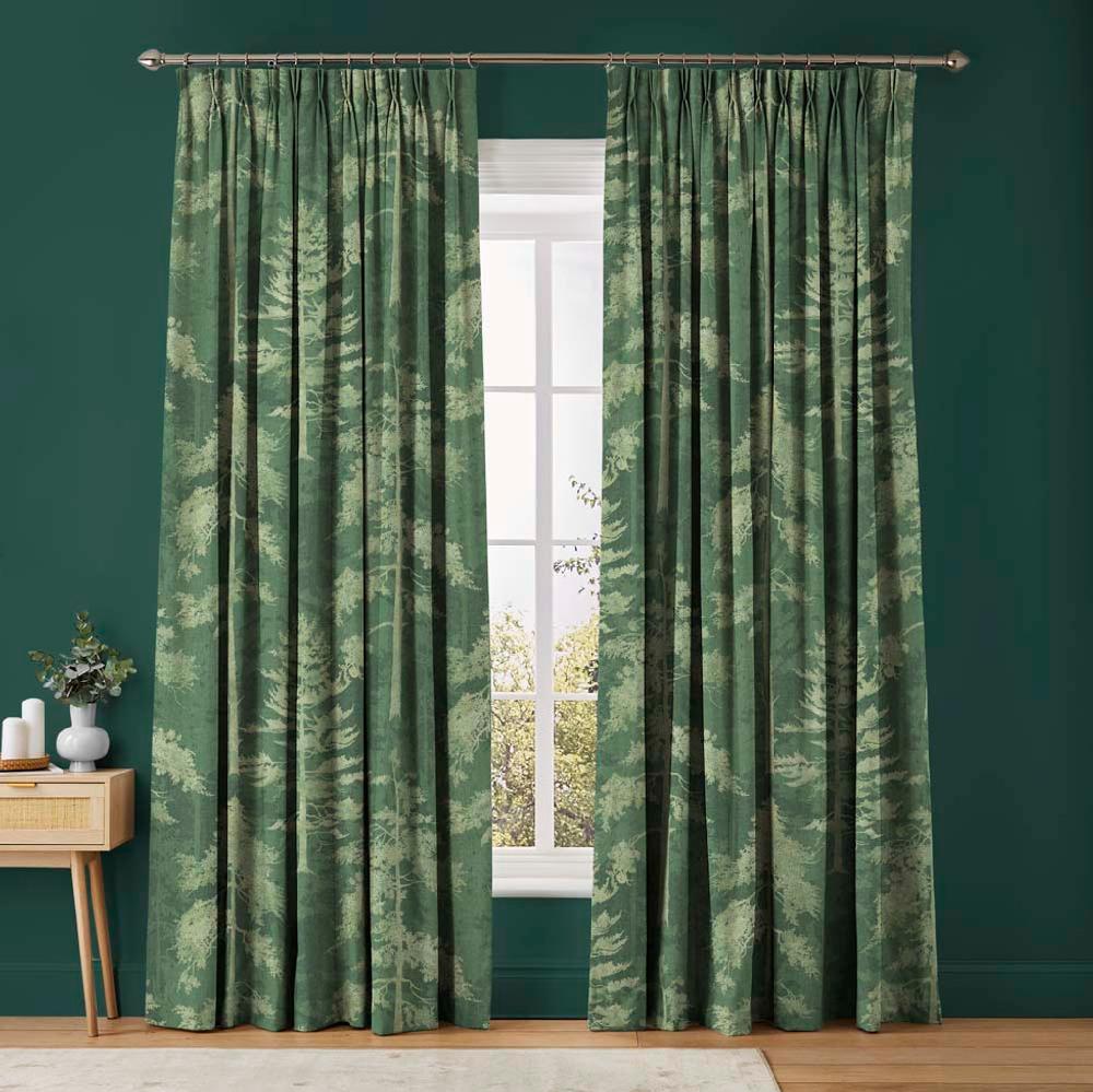 graham & brown Norse Forest Soft Emerald Curtains