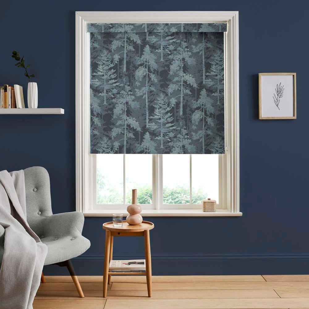 graham & brown Norse Forest Soft Navy Roller Shade