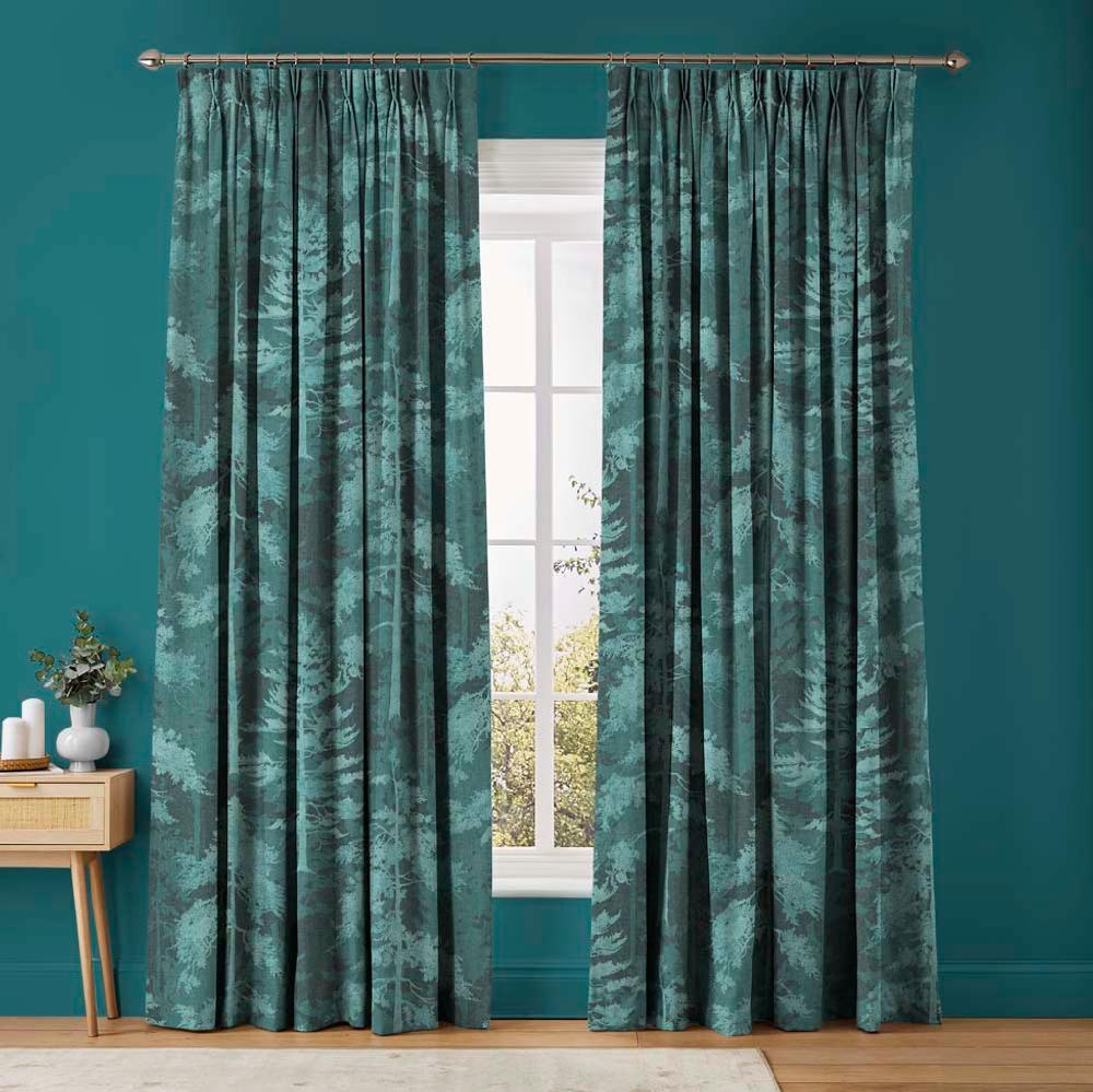 graham & brown Norse Forest Soft Teal Curtains