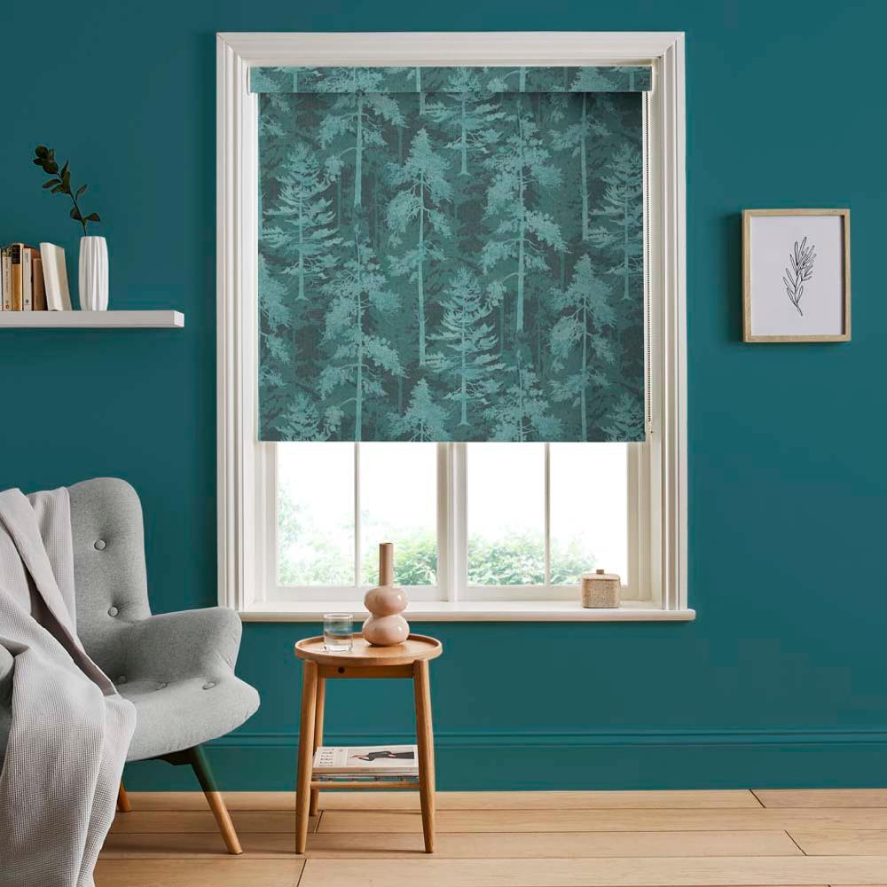 graham & brown Norse Forest Soft Teal Roller Shade
