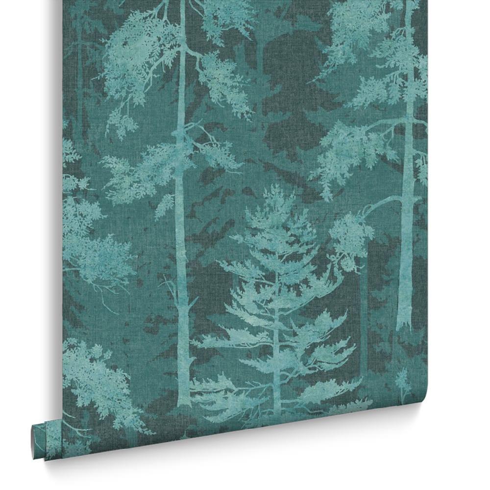 Graham & Brown Norse Forest Teal Wallpaper