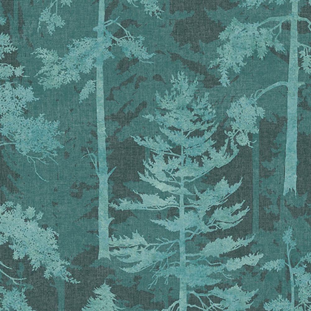 Graham & Brown Norse Forest Teal Wallpaper