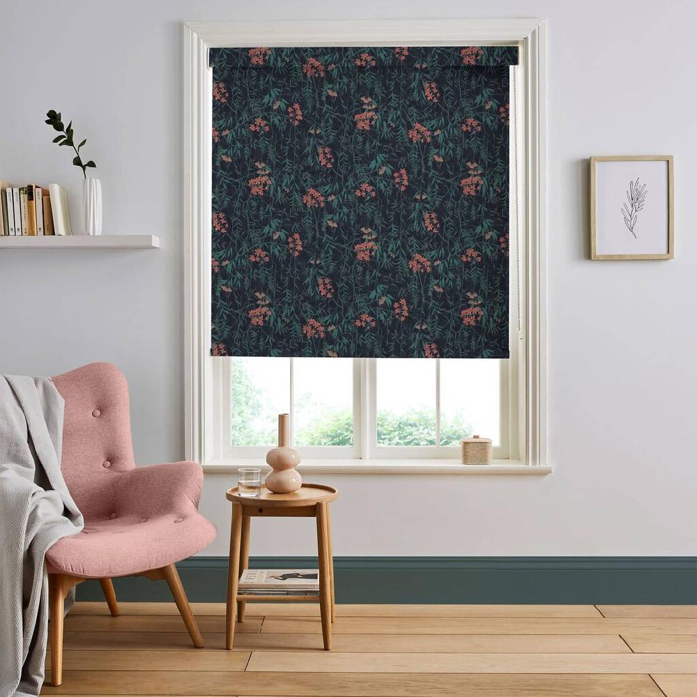 graham & brown Obassia Midnight Roller Shade
