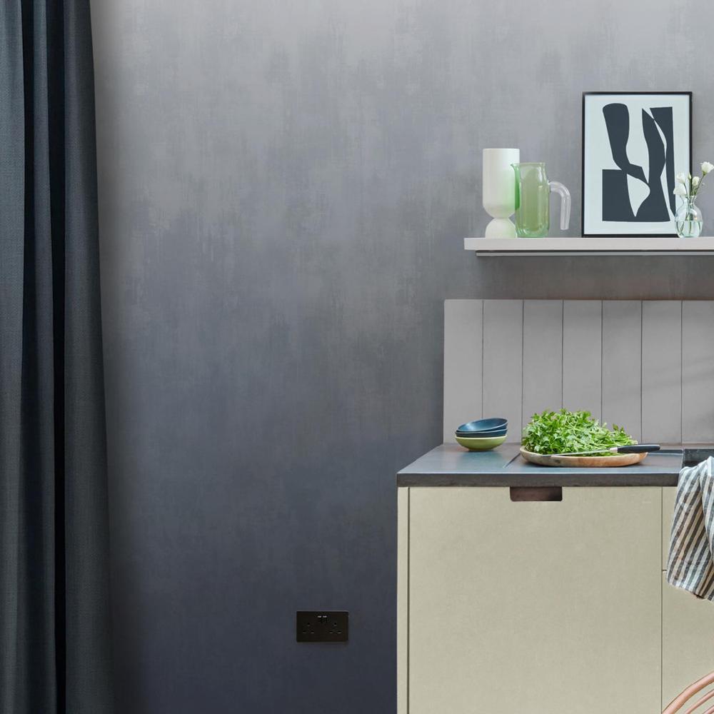 Graham & Brown Oblique Ink Blue Mural