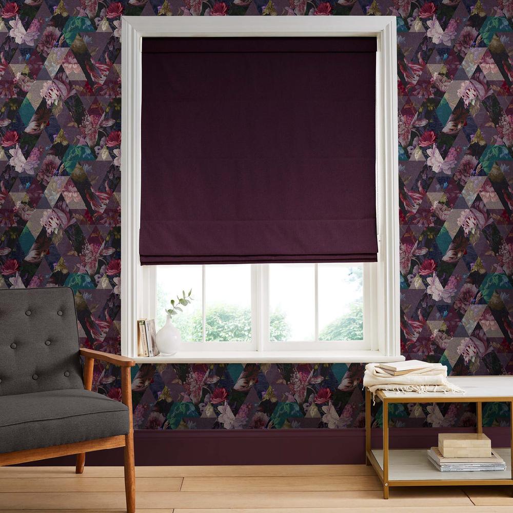 graham & brown Opulence Amethyst Roman Shade