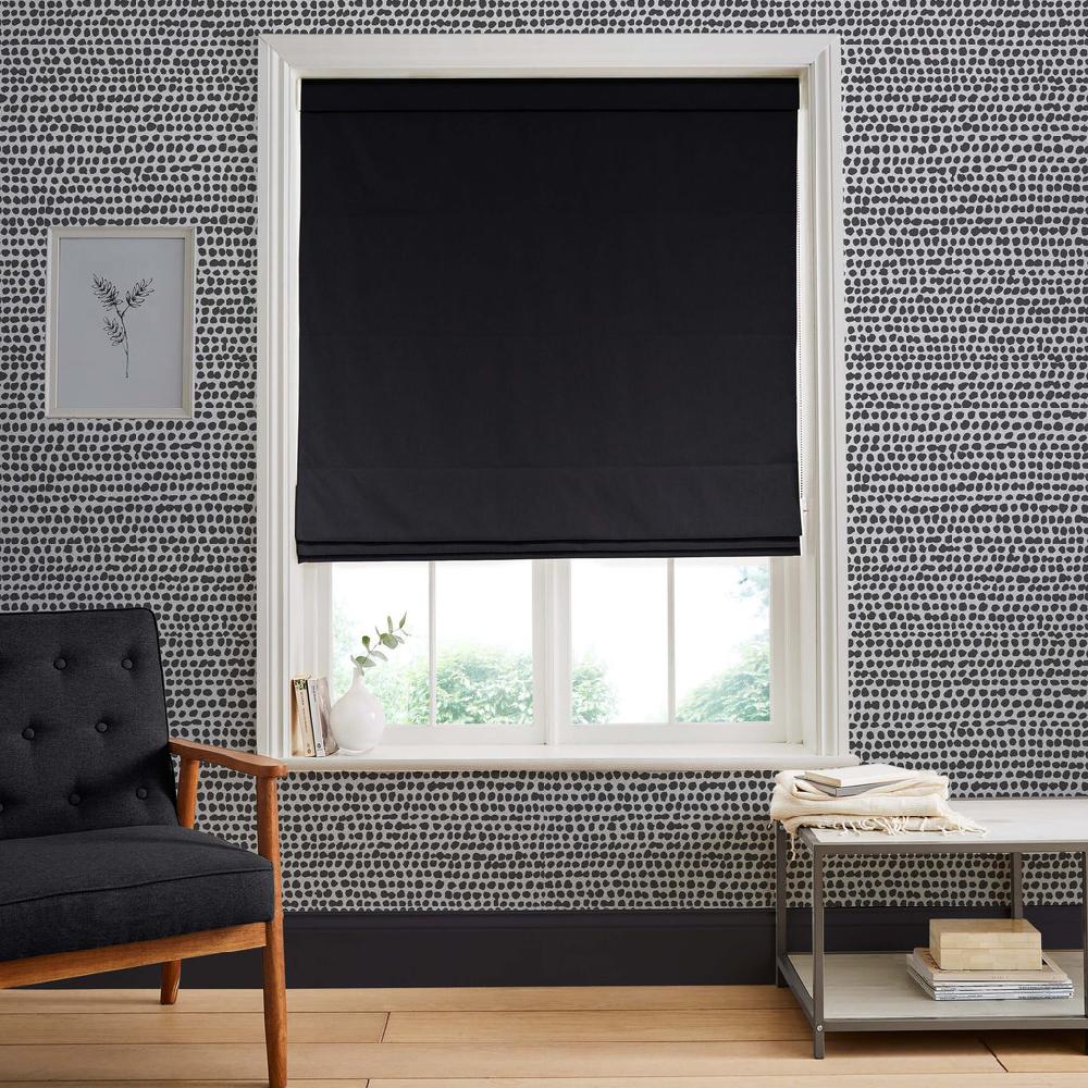 graham & brown Opulence Black Roman Shade