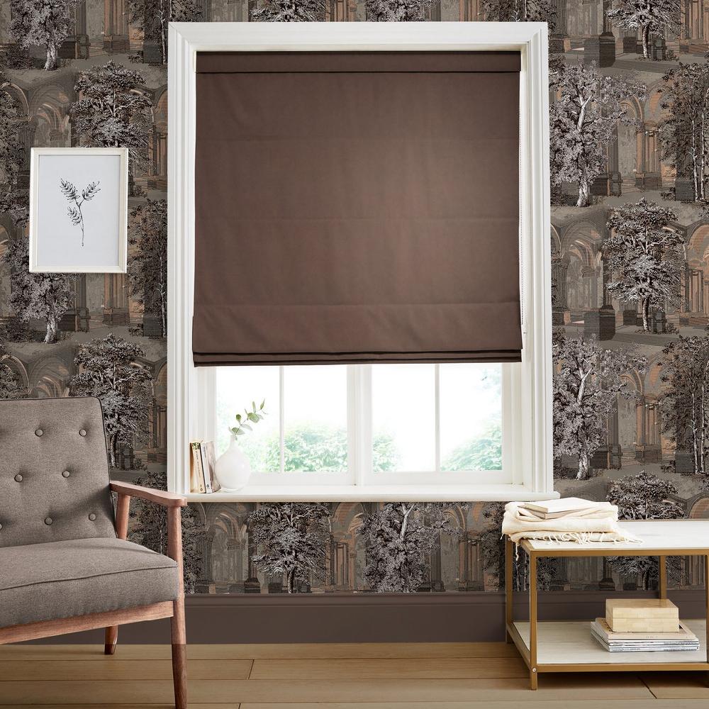 graham & brown Opulence Cocoa Noir Roman Shade