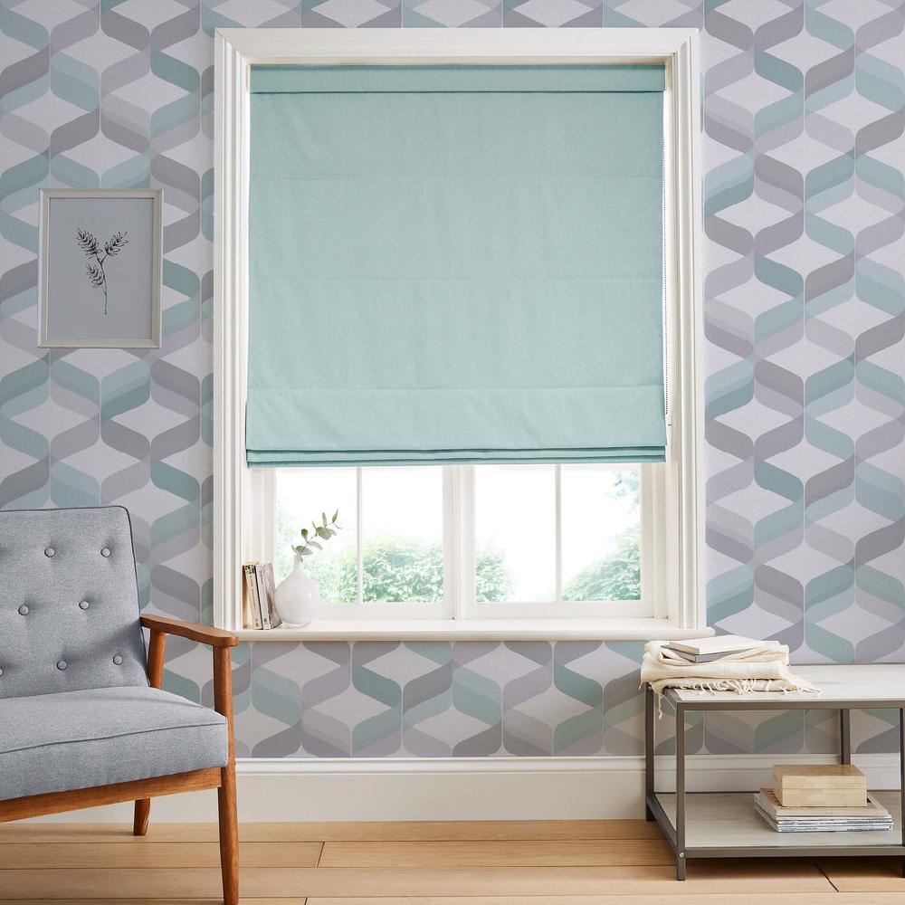 graham & brown Opulence Pale Blue Roman Shade