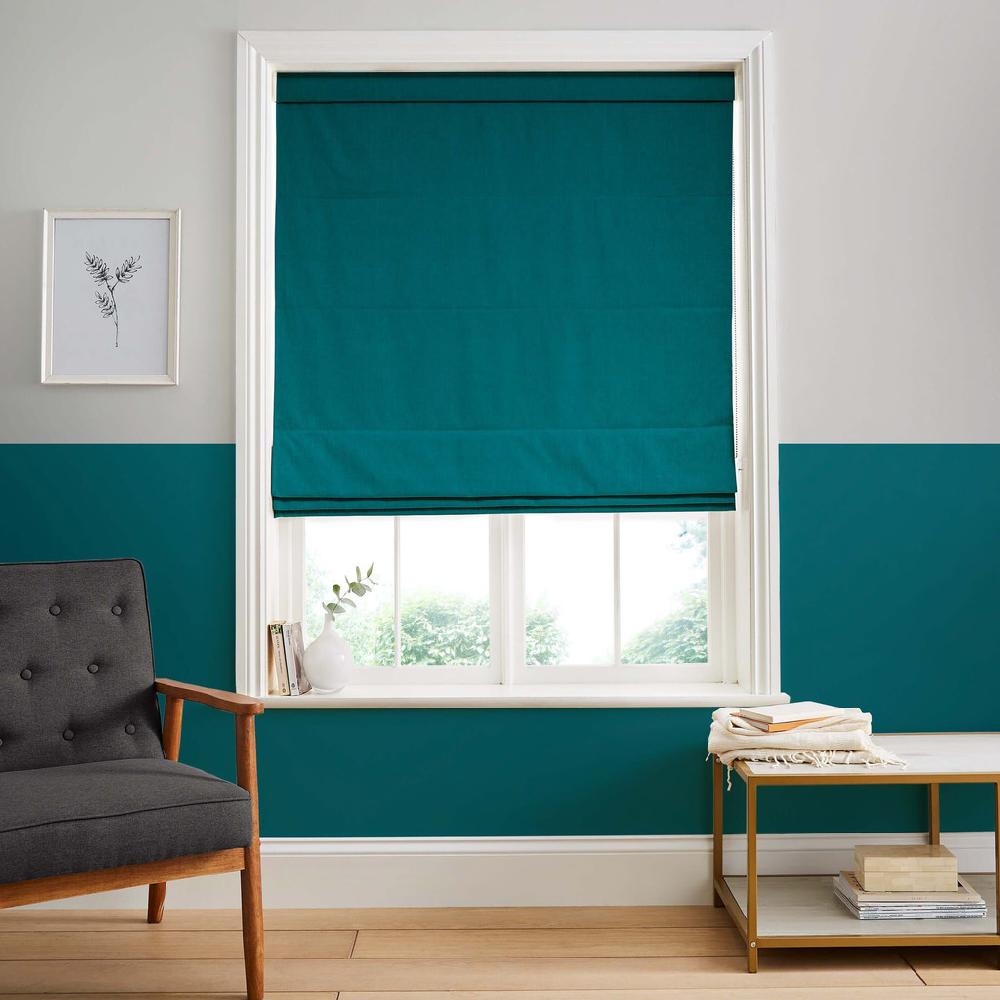 graham & brown Opulence Teal Roman Shade