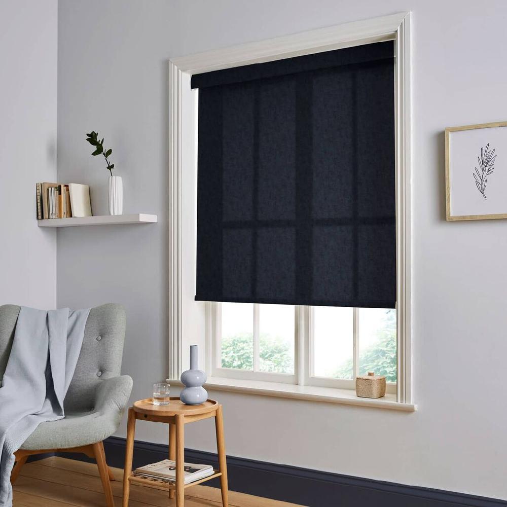 graham & brown Organdy Midnight Roller Shade