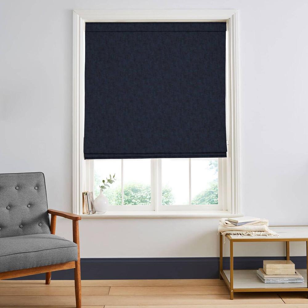 graham & brown Organdy Midnight Roman Shade