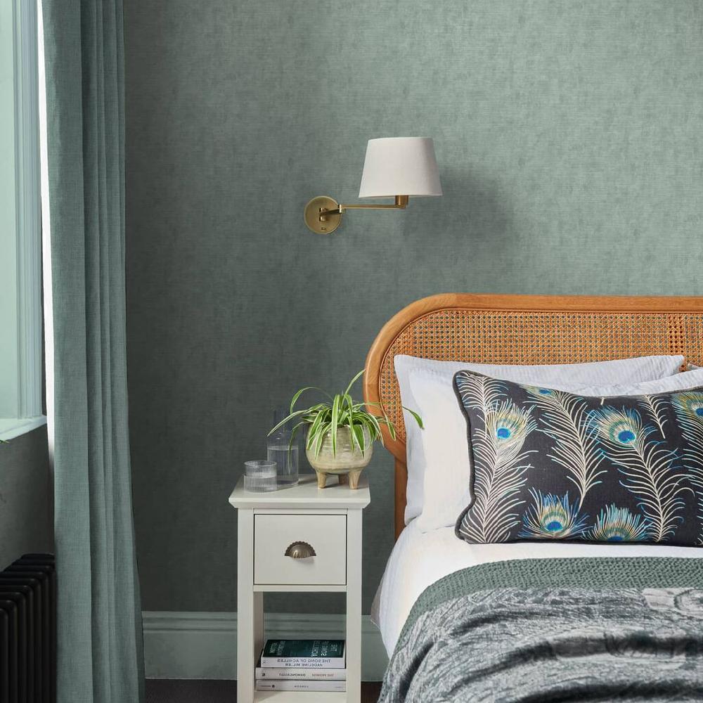 graham & brown Organdy Silk Duck Egg Wallpaper