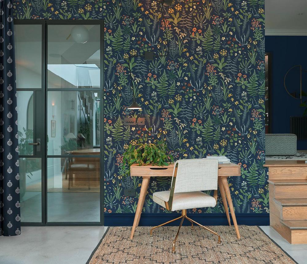 graham & brown Oshibana Blue Wallpaper