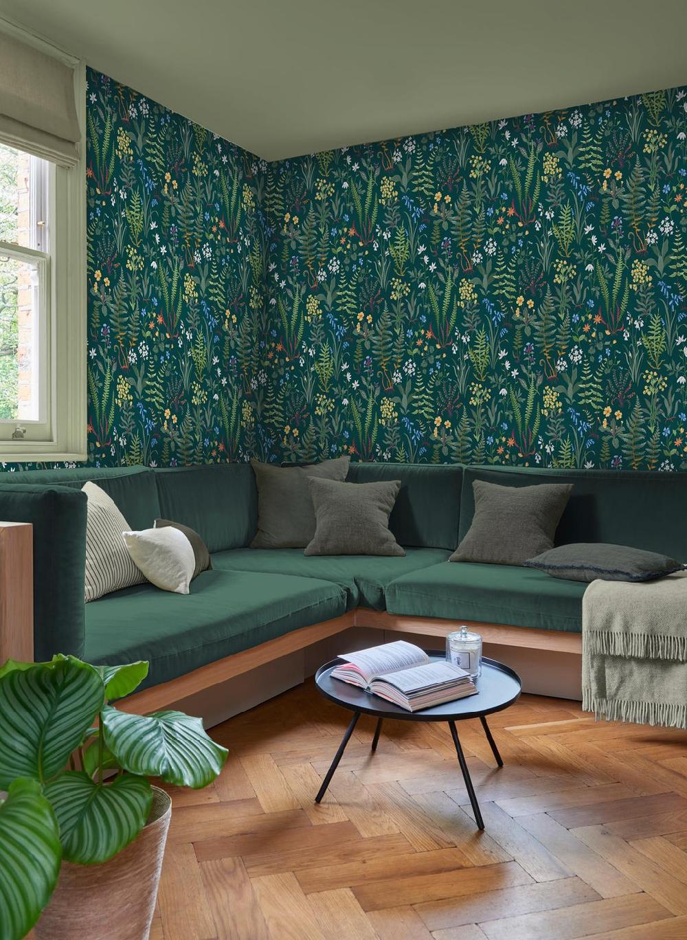 graham & brown Oshibana Teal Wallpaper