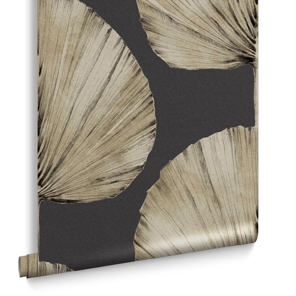 Graham & Brown Palm Fan Charcoal Wallpaper