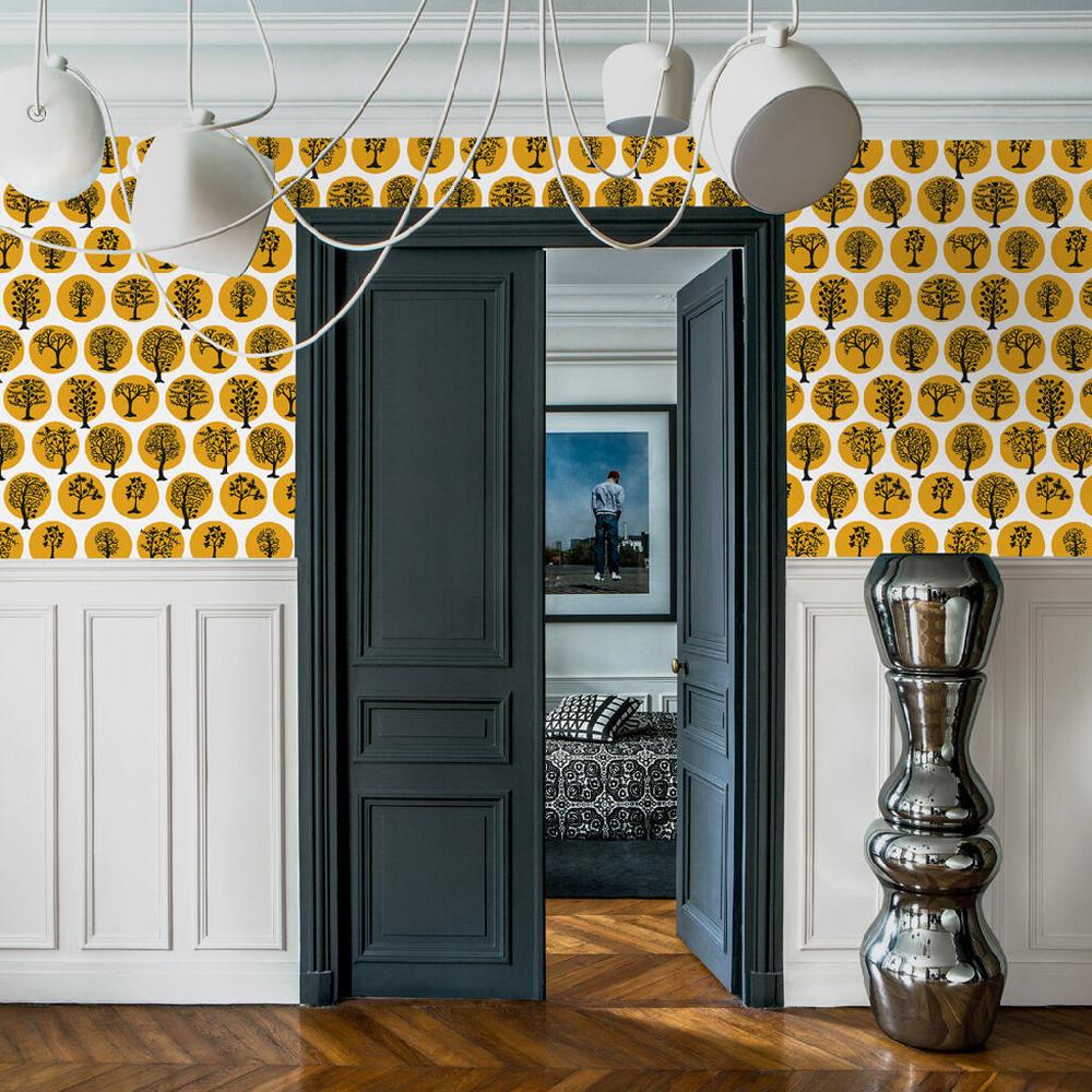 graham & brown Party Land Mustard Wallpaper