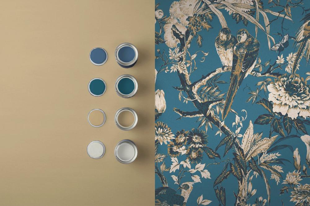 Graham & Brown Perrow Blue Wallpaper