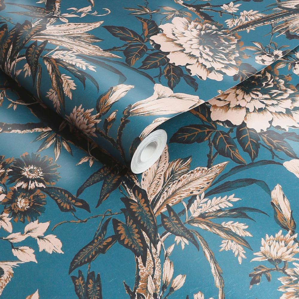 Graham & Brown Perrow Blue Wallpaper