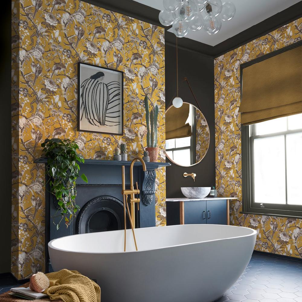 graham & brown Perrow Yellow Wallpaper
