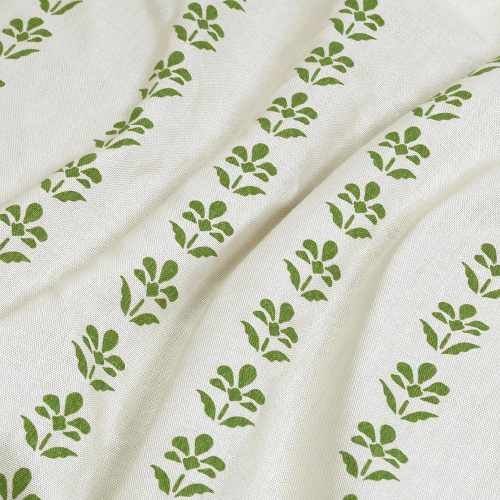 Graham & Brown Petal Stripe Apple Green Curtain