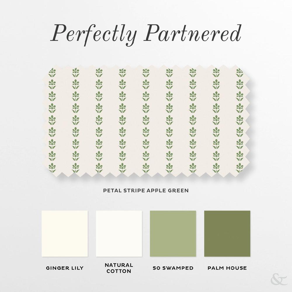 Graham & Brown Petal Stripe Apple Green Roller Blind