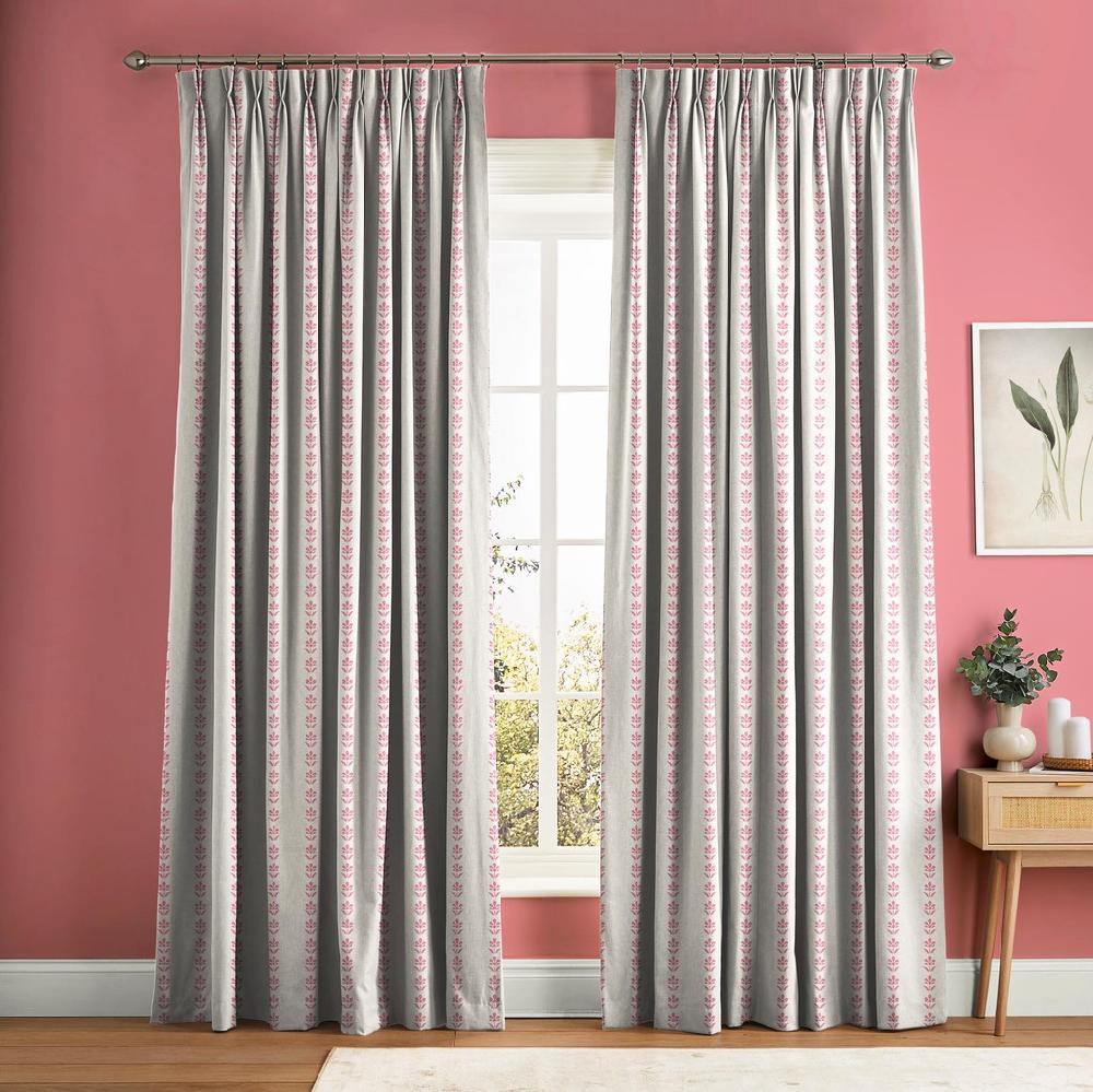 graham & brown Petal Stripe Pink Curtain