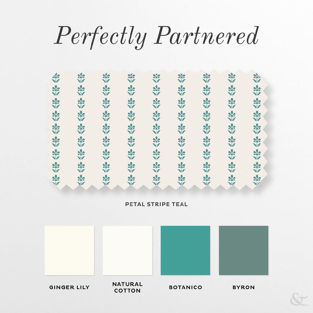 Graham & Brown Petal Stripe Teal Roller Blind