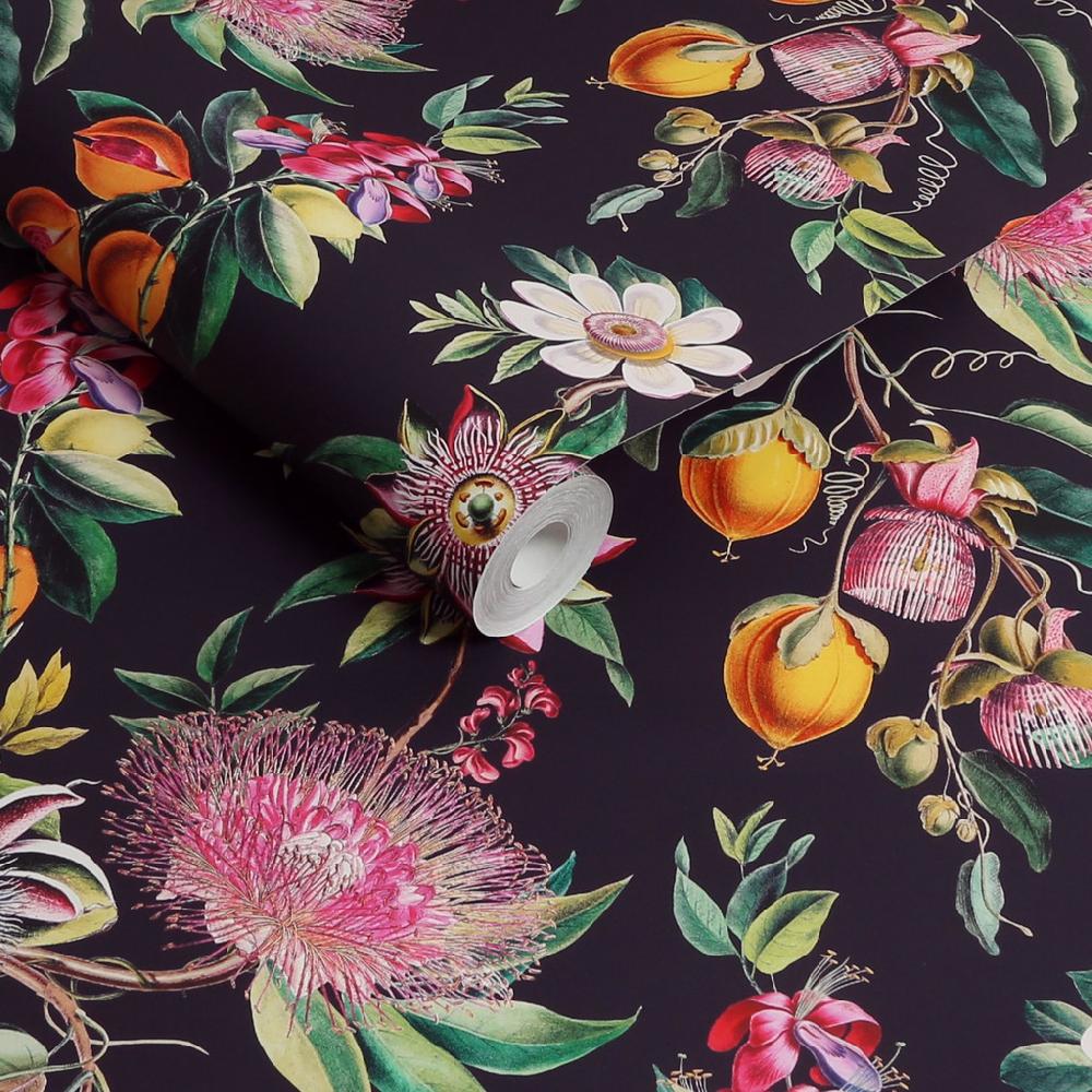 Graham & Brown Physic Garden Blackcurrant Wallpaper
