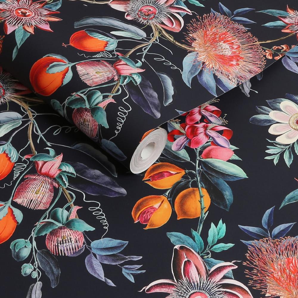 Graham & Brown Physic Garden Navy Wallpaper