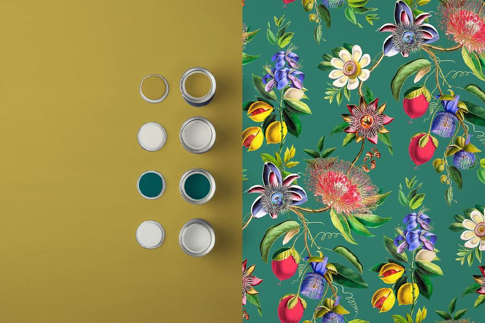 Graham & Brown Physic Garden Teal Wallpaper