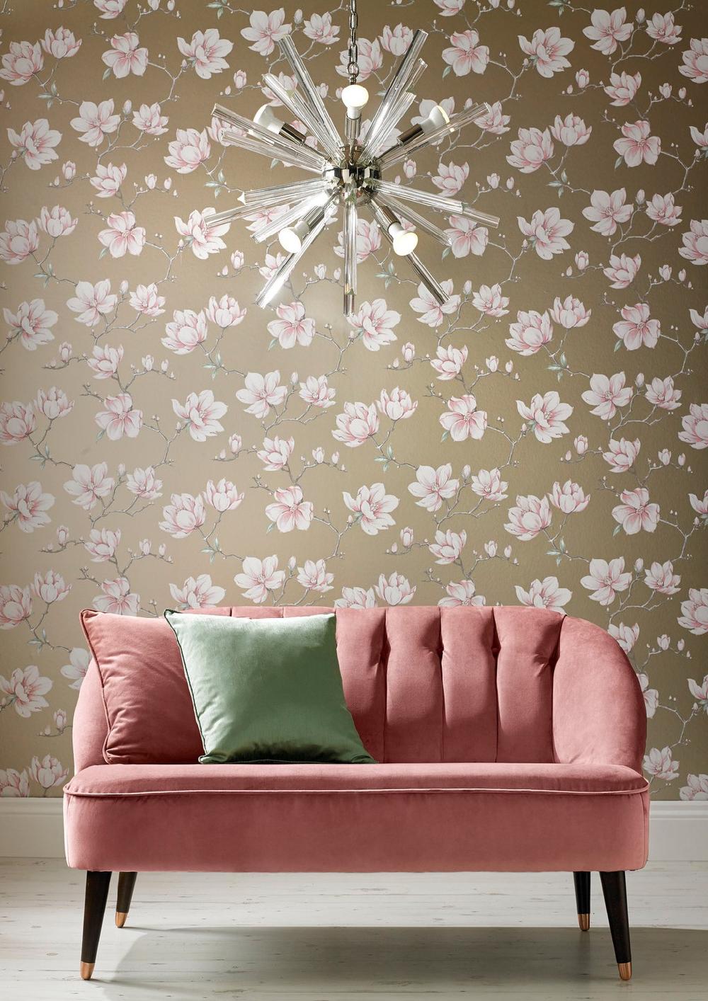 graham & brown Pierre Pink Wallpaper