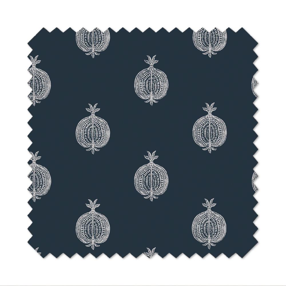 Graham & Brown Pomegranate Motif Navy Curtain