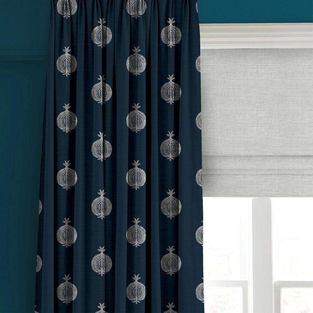 Graham & Brown Pomegranate Motif Navy Curtain