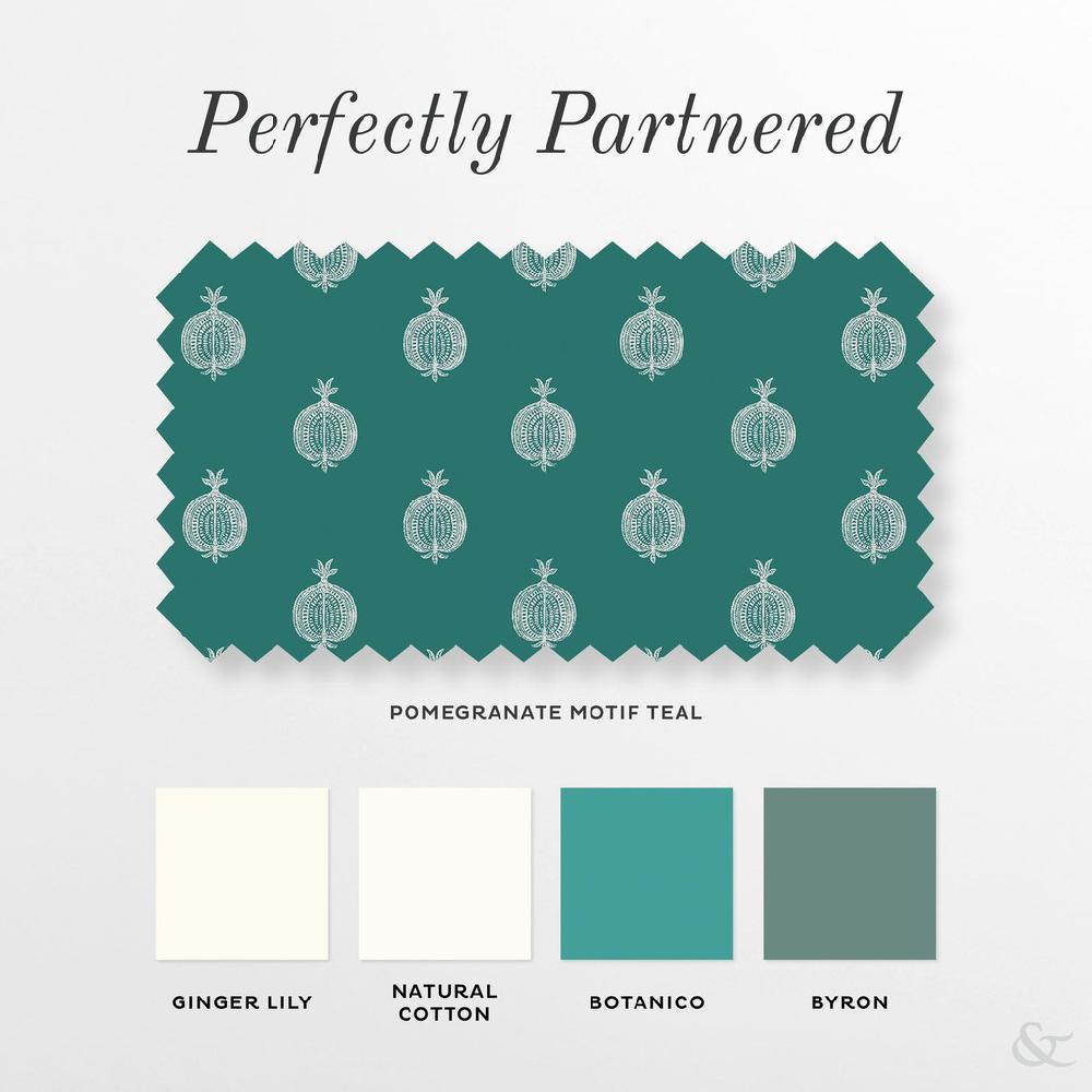 Graham & Brown Pomegranate Motif Teal Roller Blind