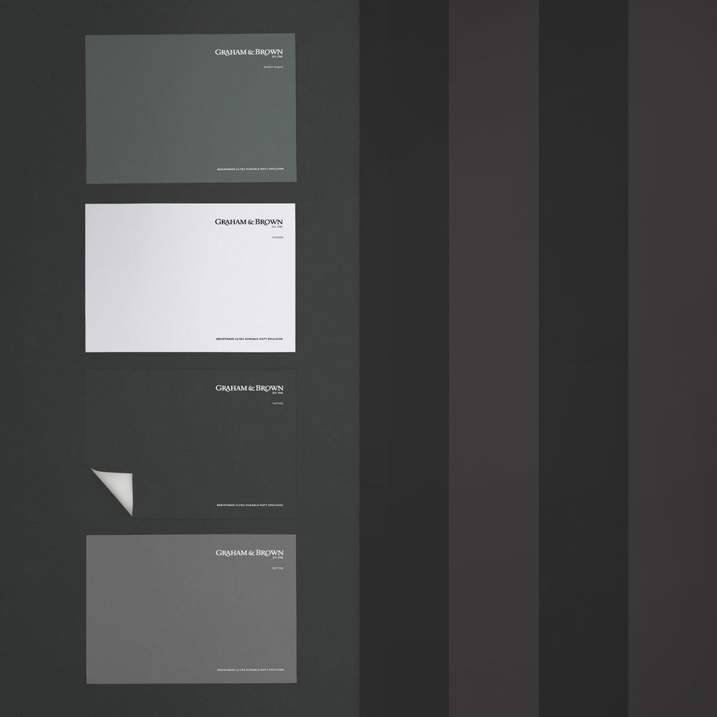 Graham & Brown Quartet Stripe Charcoal Wallpaper