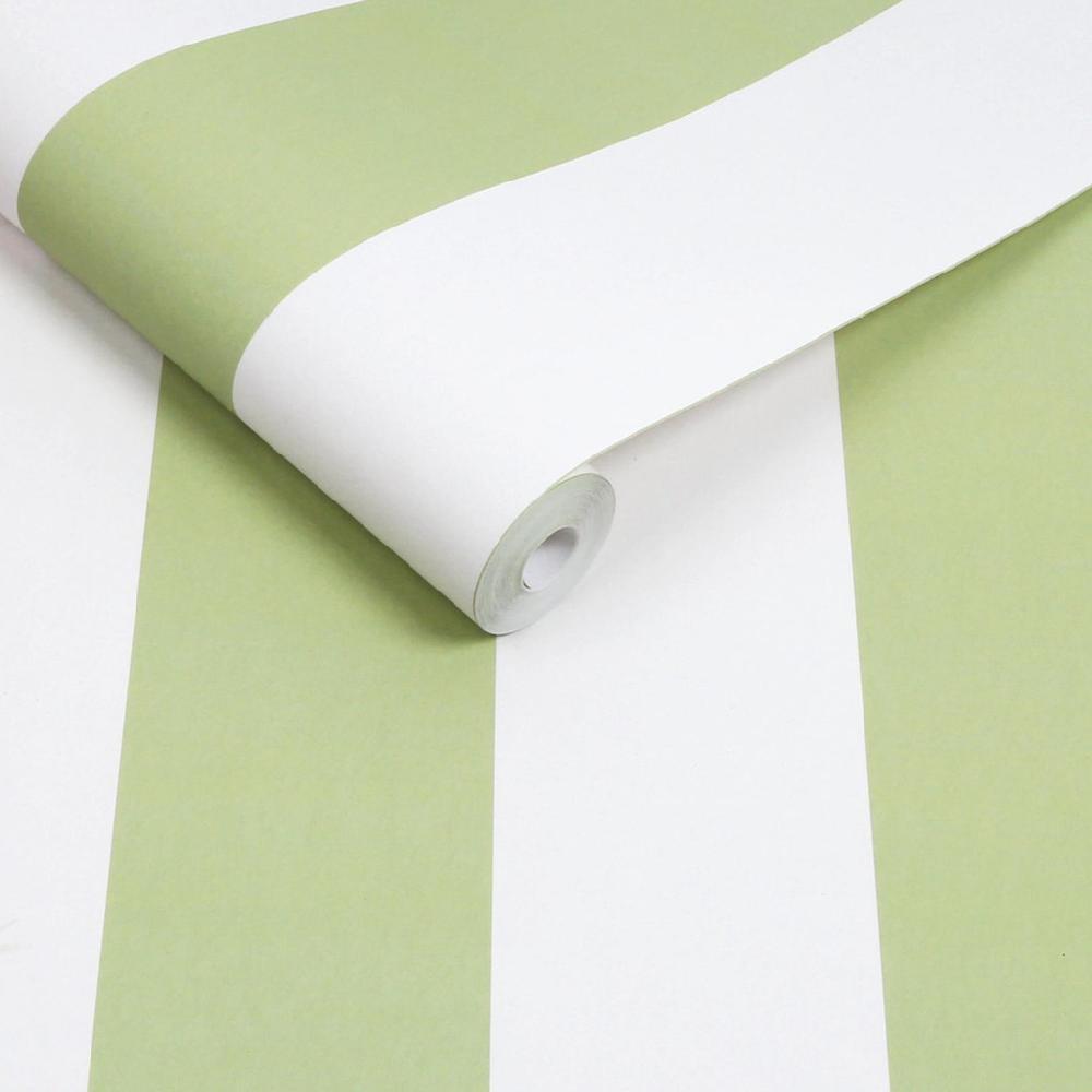Graham & Brown Quartet Stripe Green Wallpaper