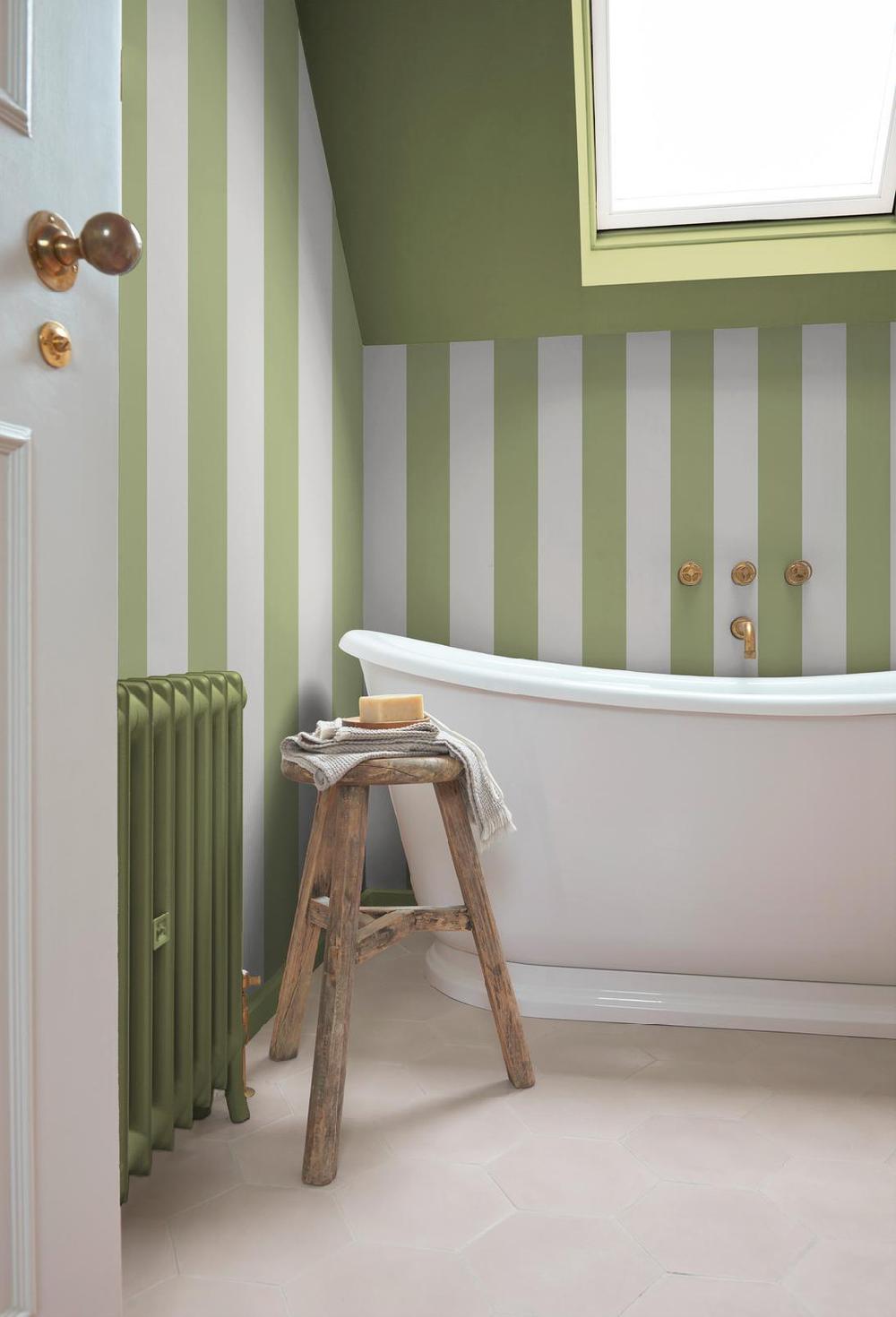 graham & brown Quartet Stripe Green Wallpaper