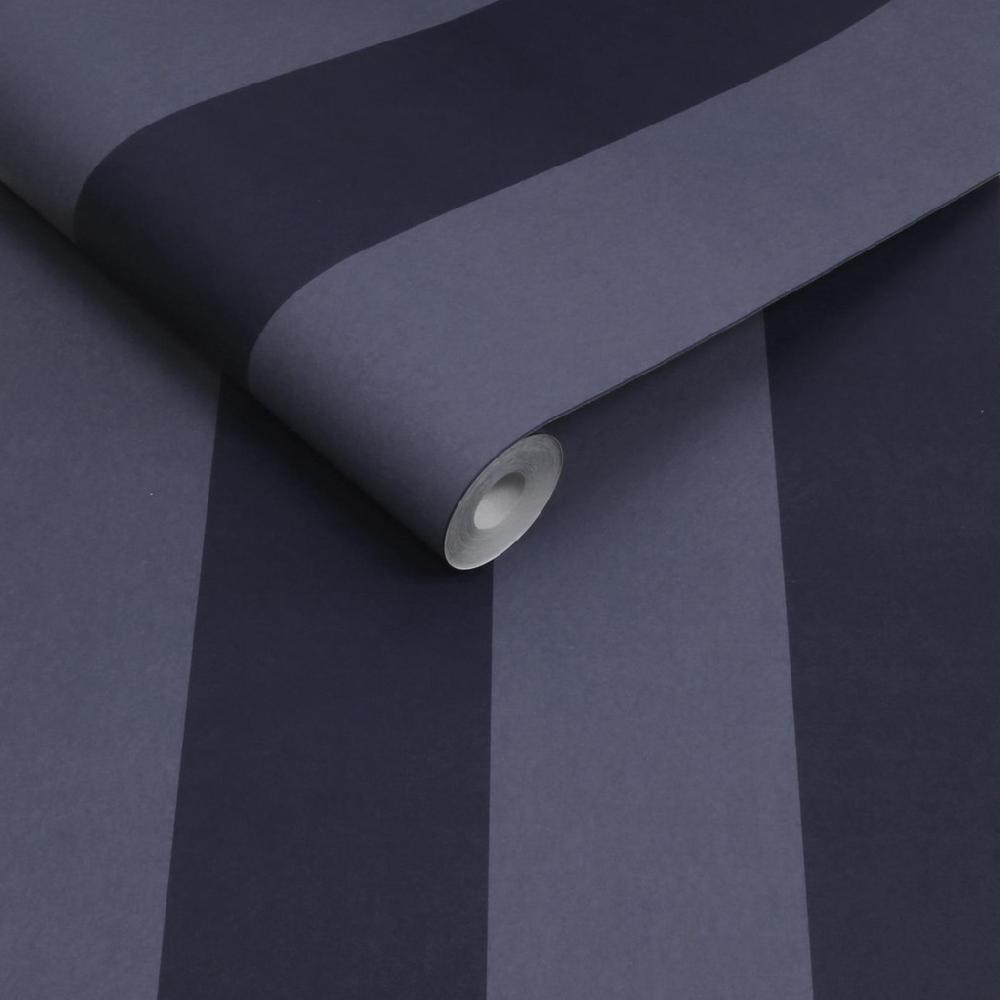 Graham & Brown Quartet Stripe Midnight Wallpaper