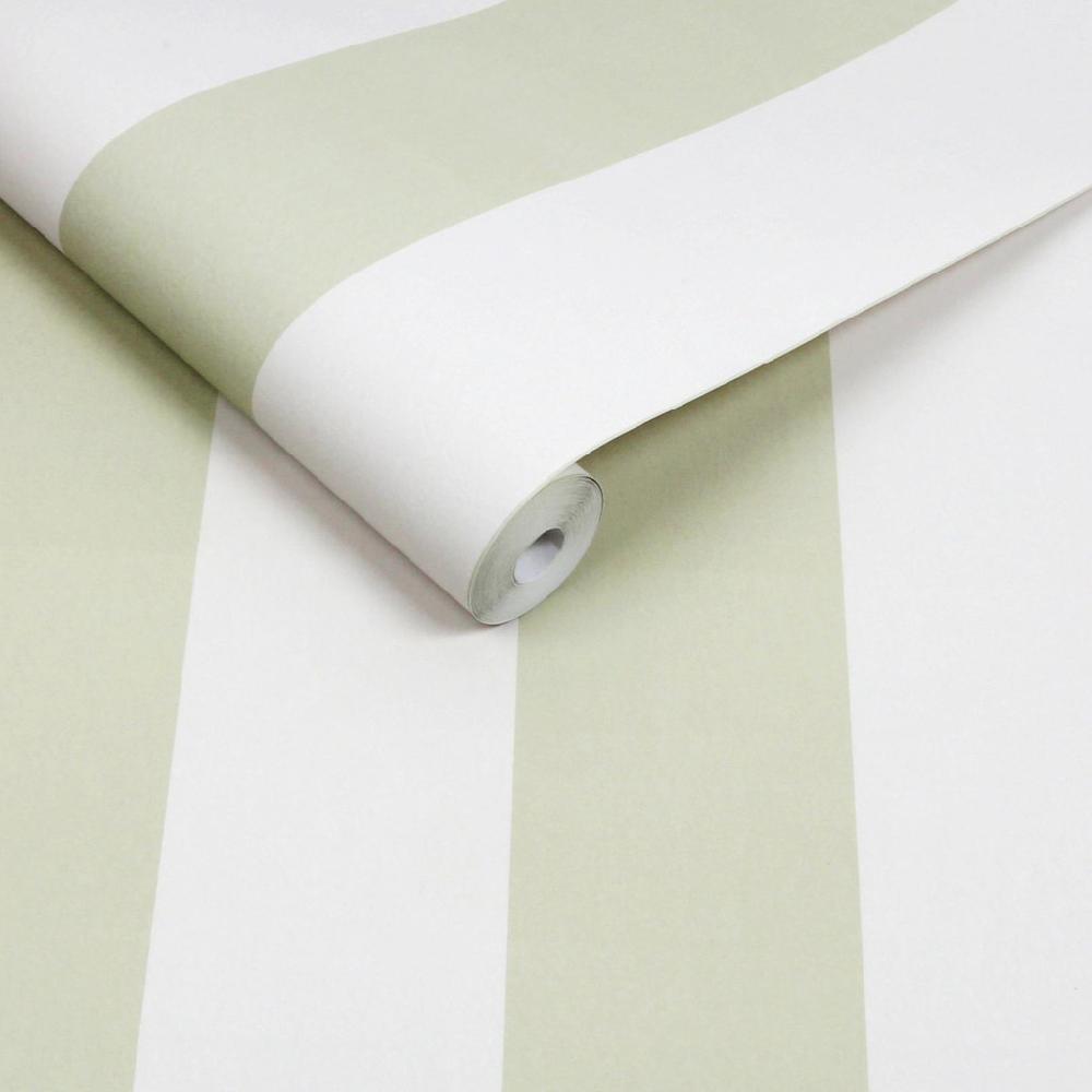 Graham & Brown Quartet Stripe Sage Wallpaper