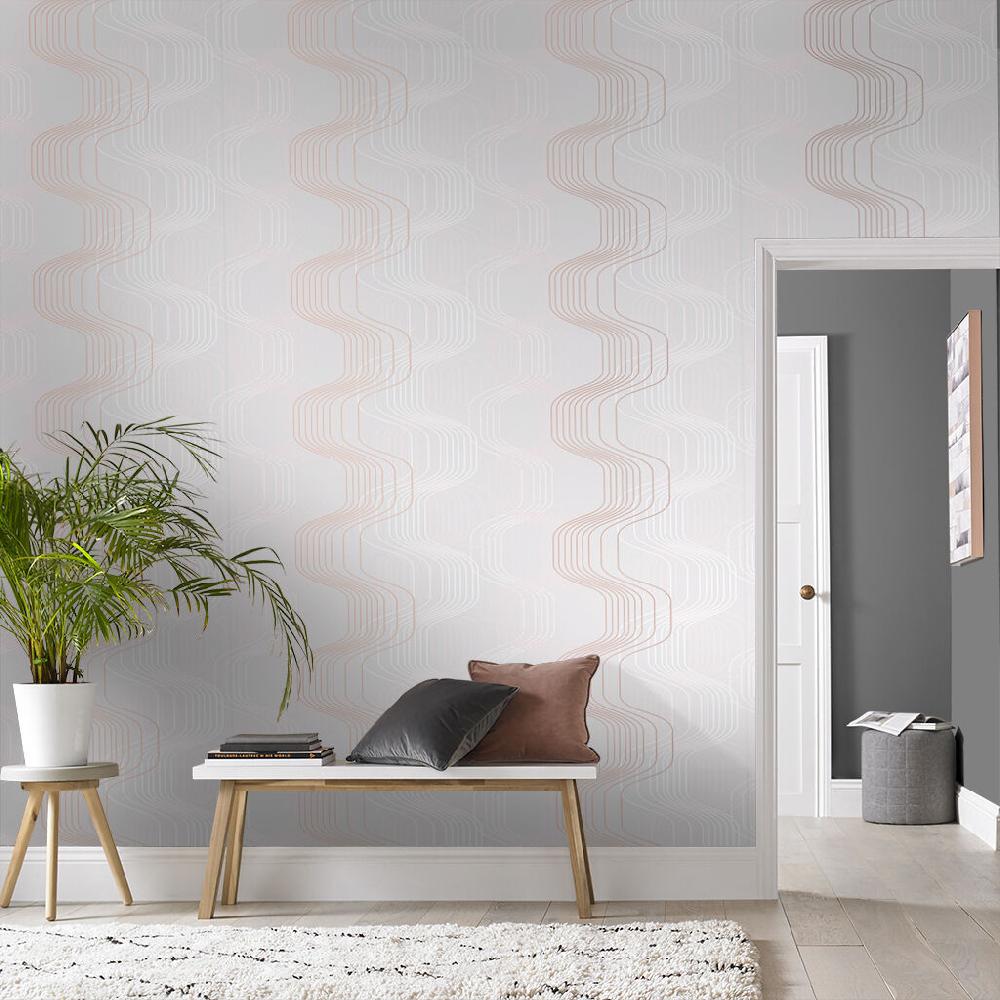 graham & brown Revival gray & Pink Wallpaper