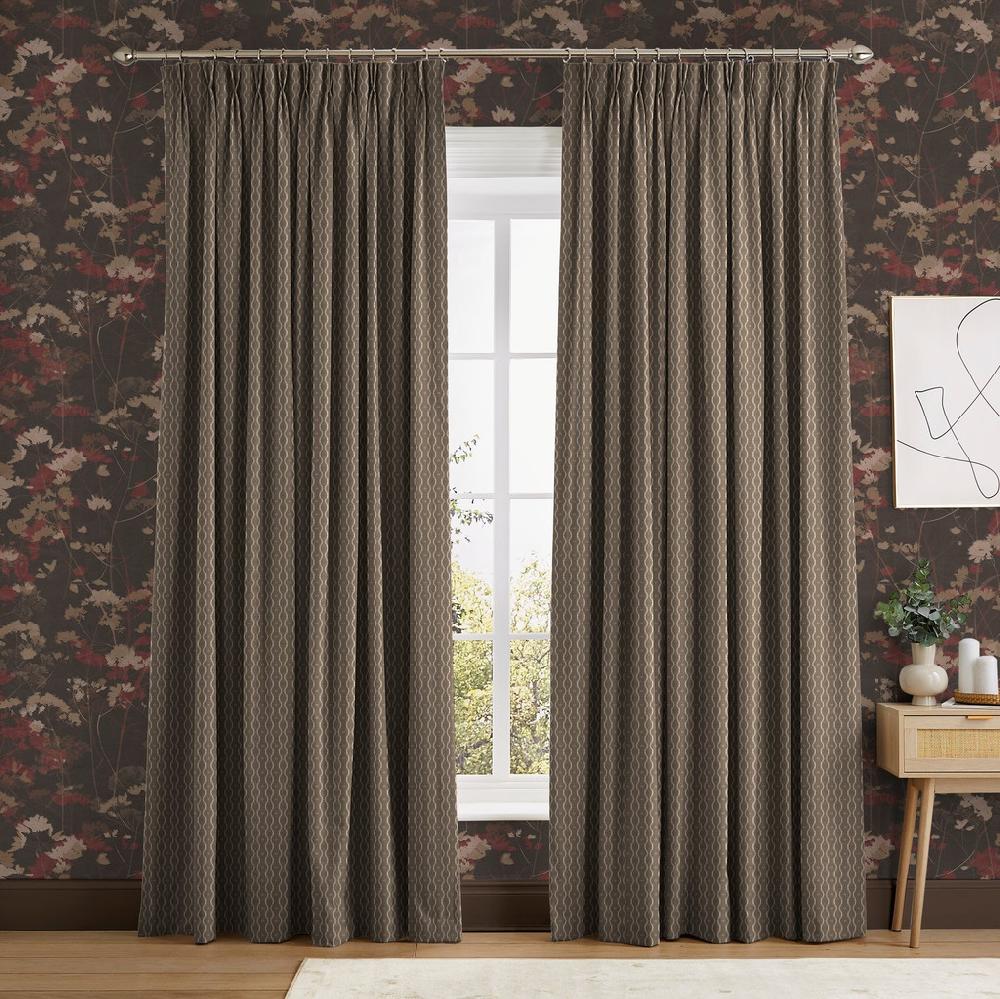 graham & brown Rustic Ikat Chocolate Curtains