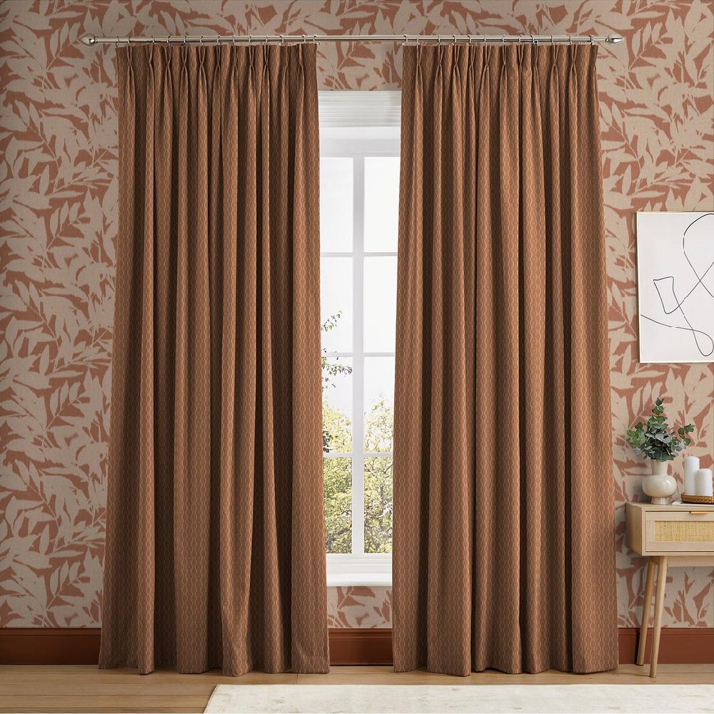 graham & brown Rustic Ikat Clay Curtains