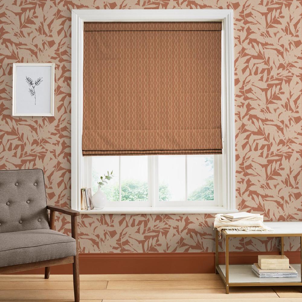 graham & brown Rustic Ikat Clay Roman Blinds