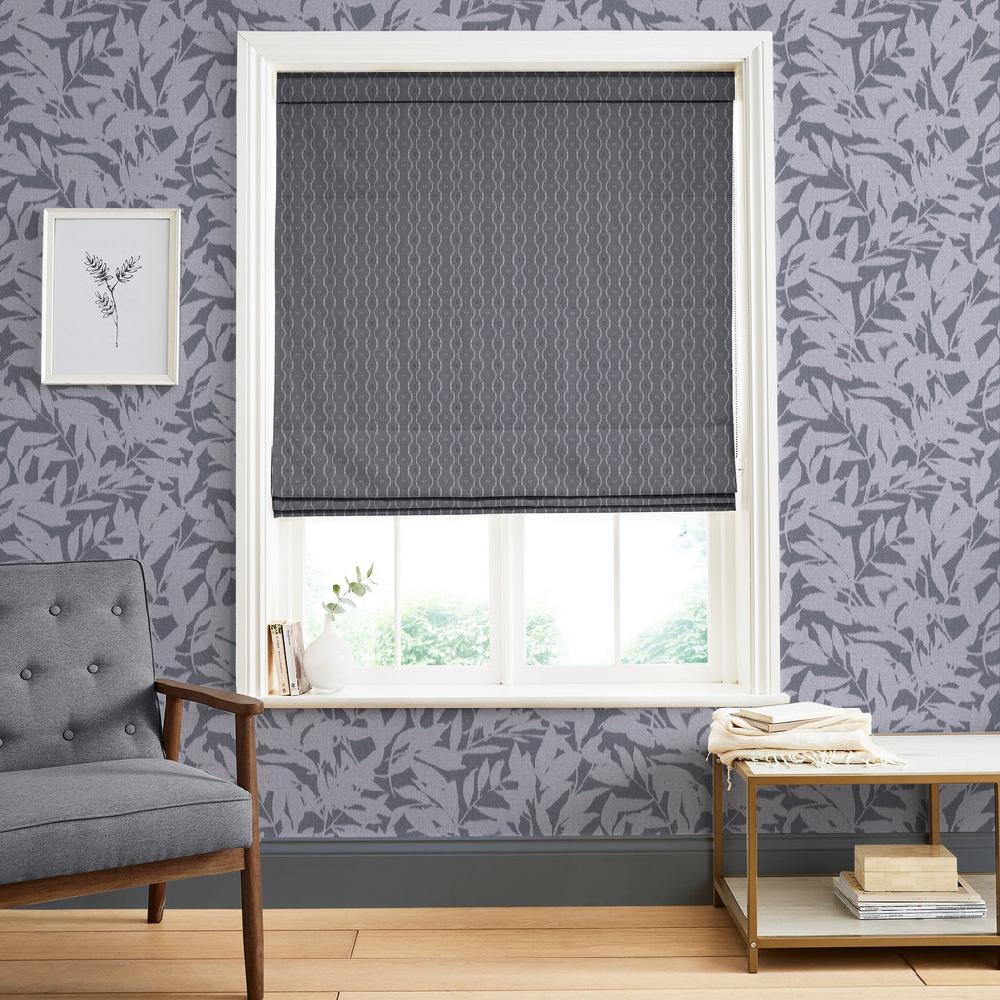 graham & brown Rustic Ikat Denim Roman Blinds