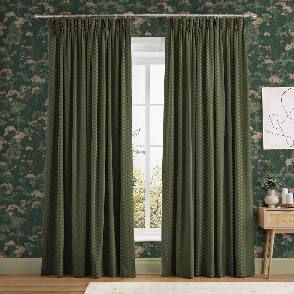 graham & brown Rustic Ikat Emerald Curtains