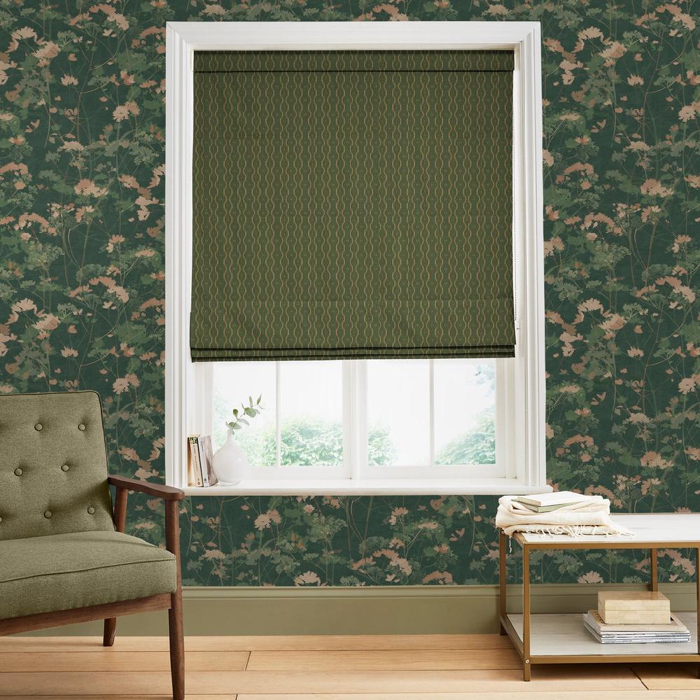 graham & brown Rustic Ikat Emerald Roman Shades